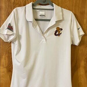 CAV'S Nike White Polo Shirt with Embroidered Logos. Coors Light Women's